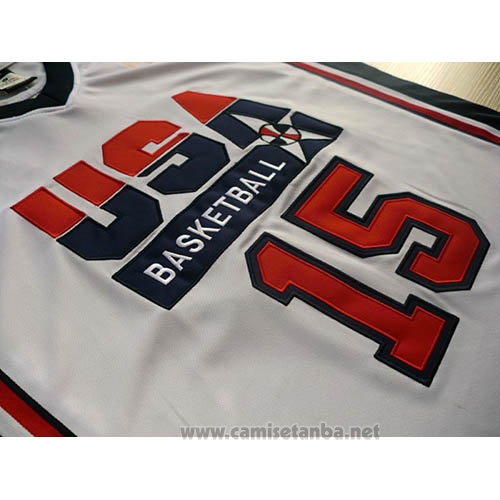 Camiseta USA 1992 Magic Johnson #15 Blanco